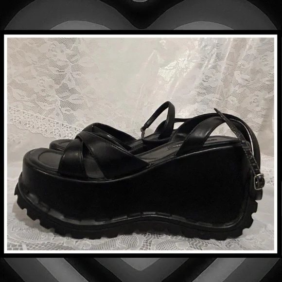 Vintage 90s Y2k Chunky Platform Wedges - Picture 3 of 3